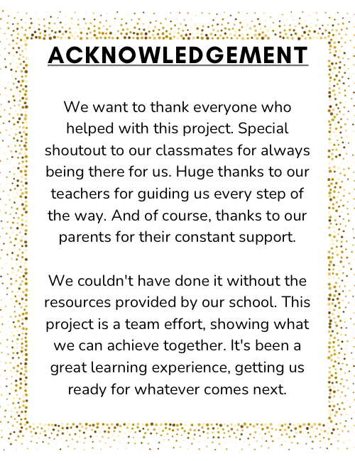 Acknowledgement Sample for Project Class 10